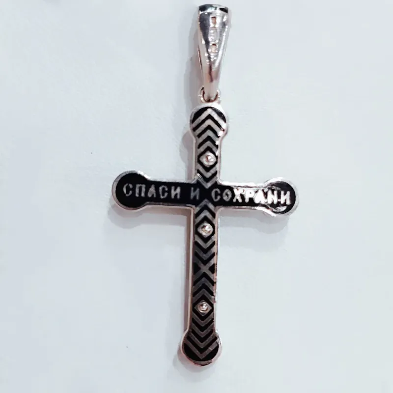 Хрестик, з емалью, арт. 1202 — фото 2