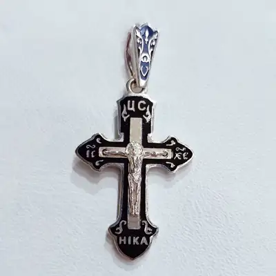 Хрестик, арт.130ем — срібна прикраса