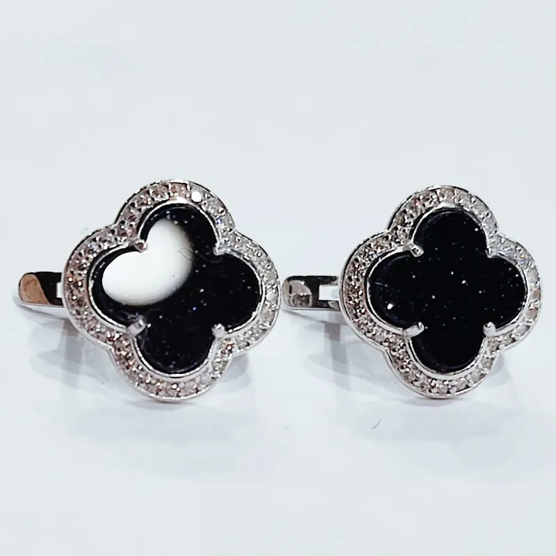 Сережки "Конюшина з Авантюрином", арт.2154ср/ав — фото 1