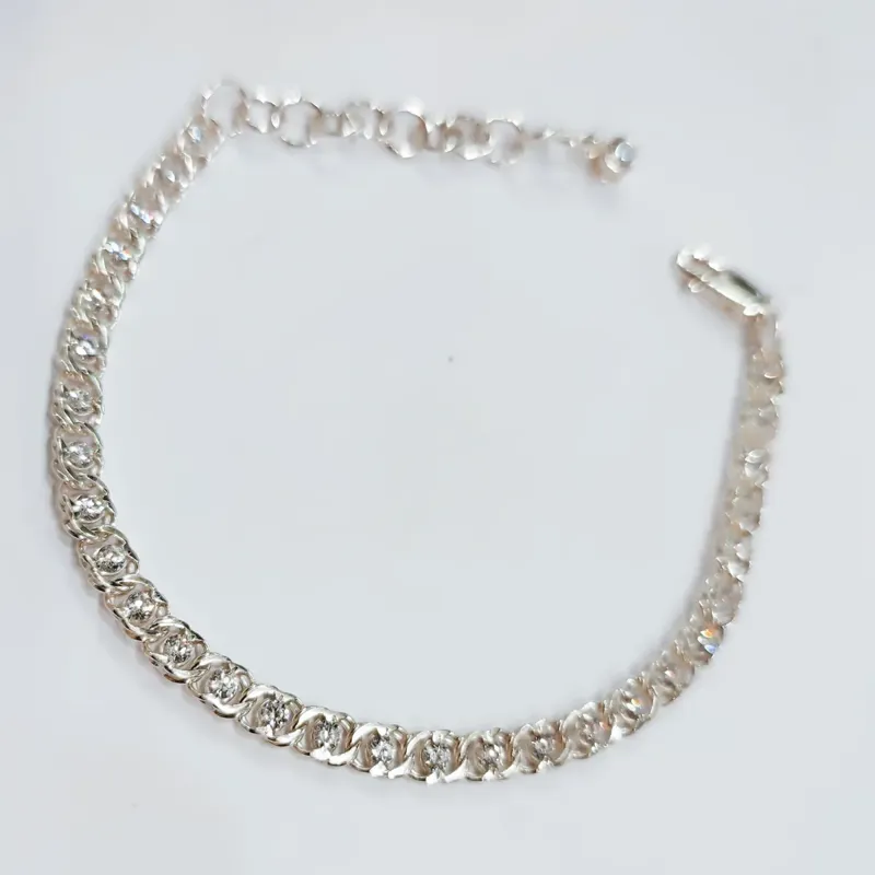 Браслет арабський бісмарк с фіанітами, арт. 7003б — фото 1