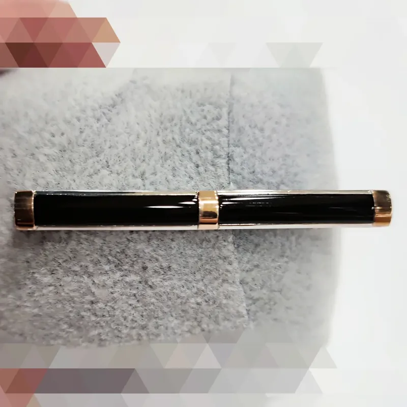 Срібний зажим для краватки з золотою пластиною та оніксом — фото 3