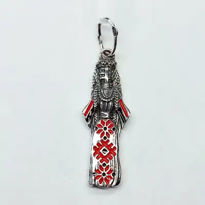 Срібна підвіска оберіг мотанка — срібна прикраса