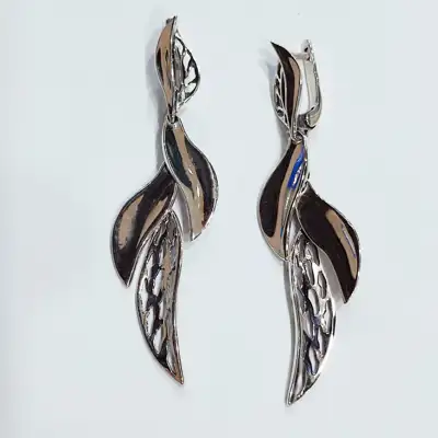 Срібні сережки вісюльки, "Дефіле" — срібна прикраса