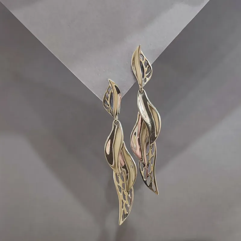 Срібні сережки вісюльки, "Дефіле" — фото 2