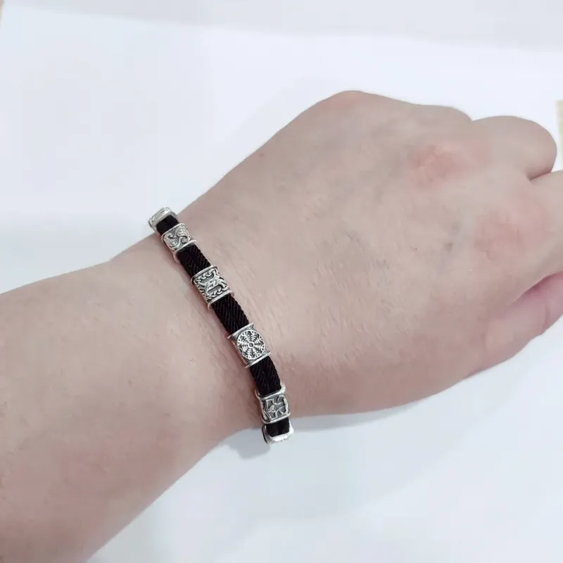 Браслет з рунами із срібла — фото 5