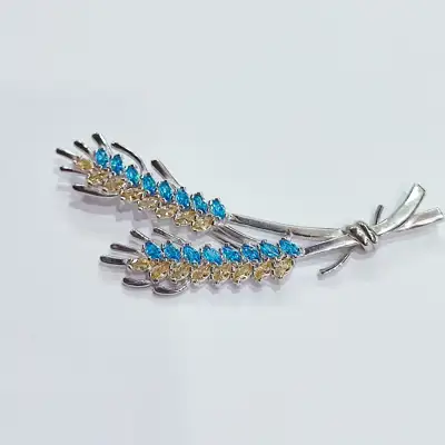 Срібна патріотична брошка — срібна прикраса