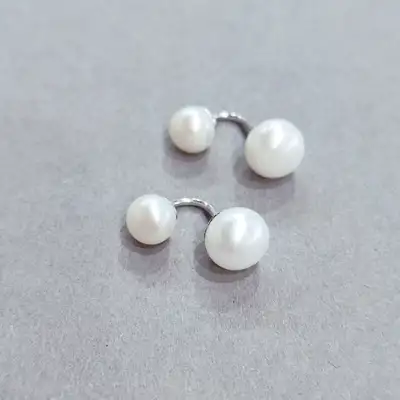 Срібні сережки Діор з перлинами — срібна прикраса