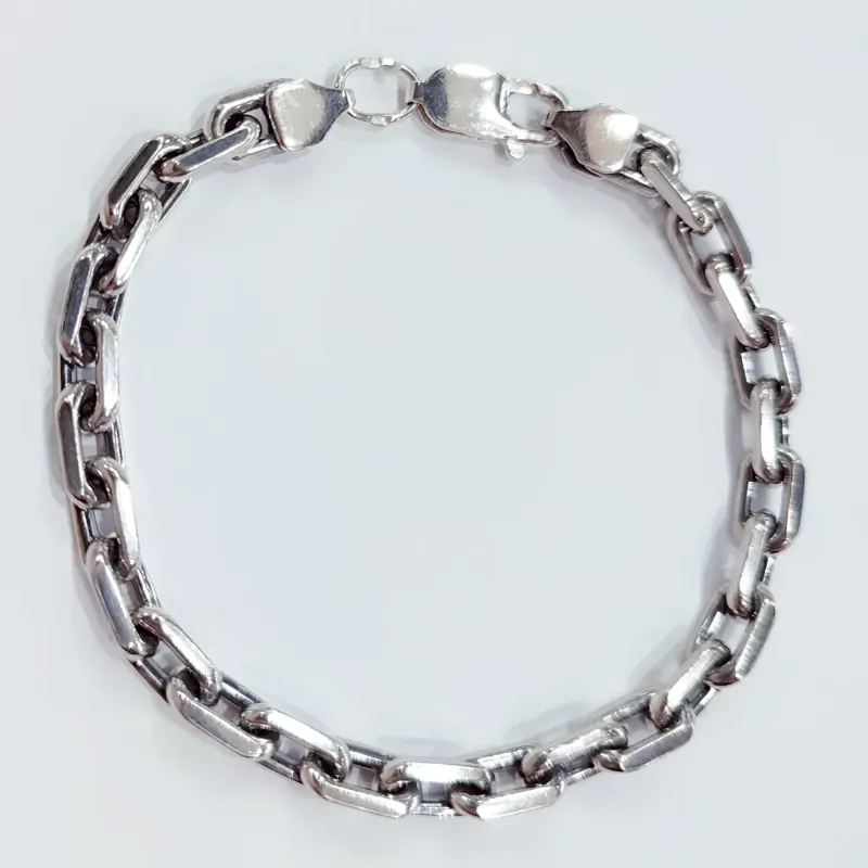 Срібний чоловічий браслет Якір — фото 2