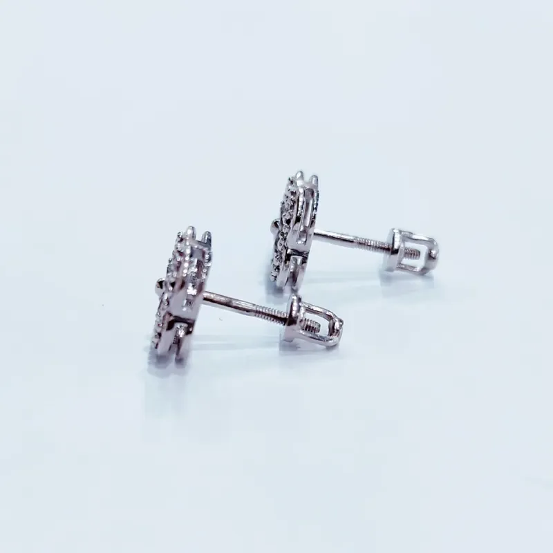 Срібні сережки гвоздіки "Конюшина" — фото 2