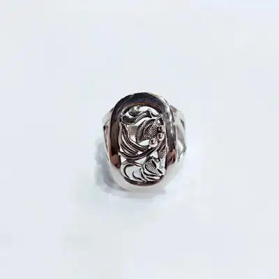 Срібна каблучка з ажурним орнаментом "Україна" — срібна прикраса