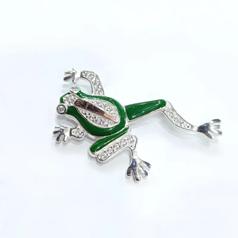 Срібна брошка “Жабка” — фото 2