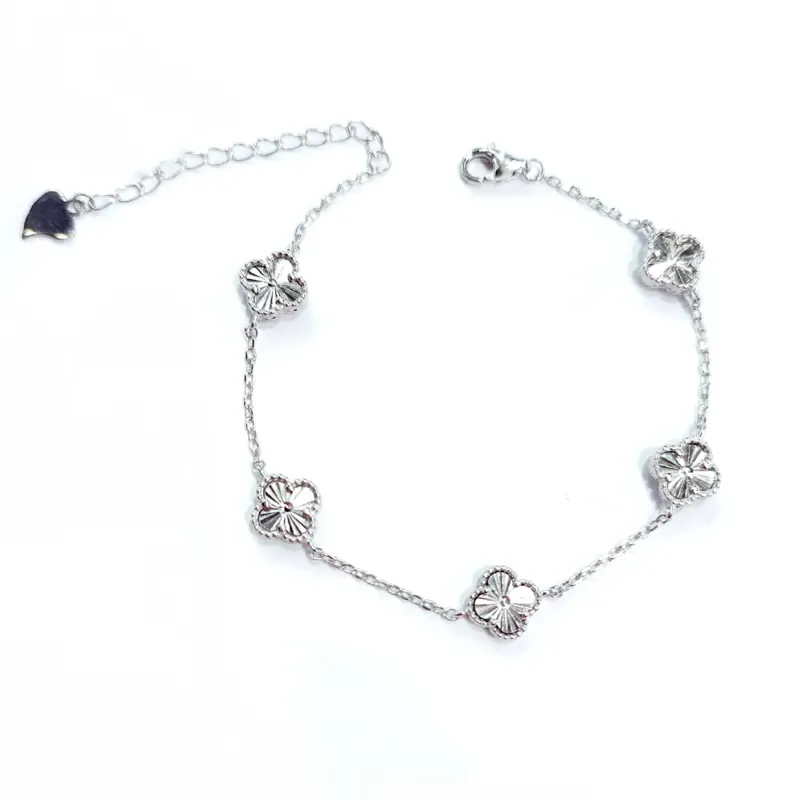 Срібний браслет "Конюшина" — фото 2