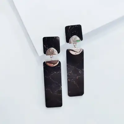 Срібні сережки з Агатом — срібна прикраса