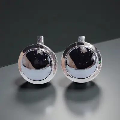 Срібні сережки з натуральним гематитом — срібна прикраса