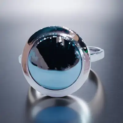 Срібна каблучка з гематитом — срібна прикраса