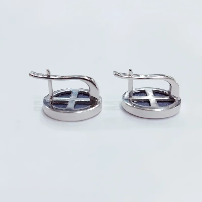 Срібні сережки з Авантюрином — фото 3