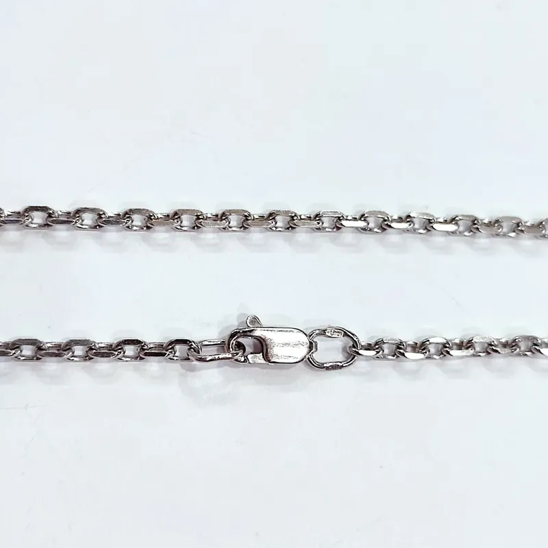 Срібний ланцюжок "Якірний" з підвіскою з "Авантюрином" та золотою пластиною — фото 3