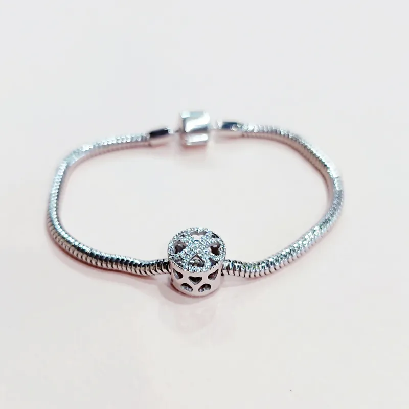 Срібний шарм з ажурним клевером — фото 2