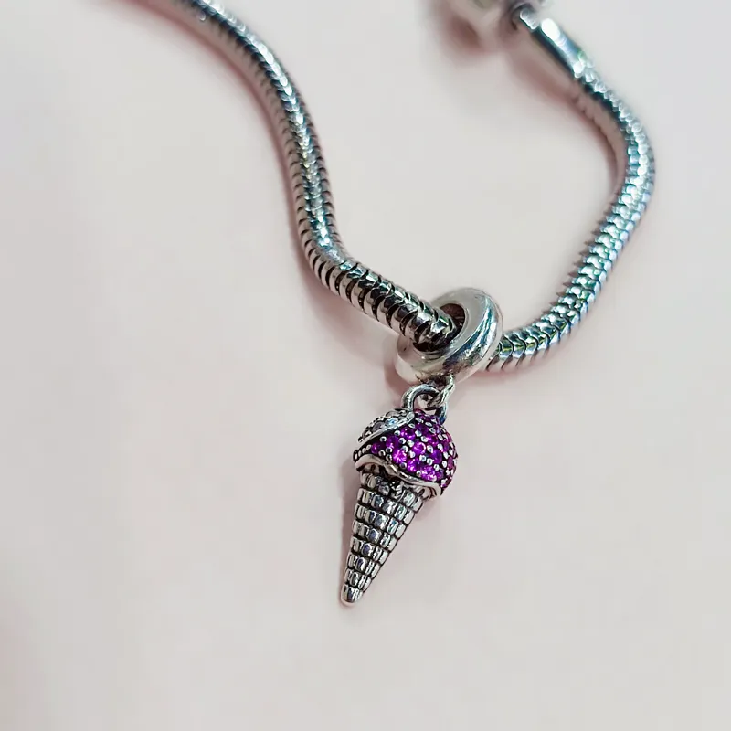 Срібний шарм підвіс "Морозиво" — фото 2