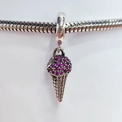 Срібний шарм підвіс "Морозиво" — срібна прикраса