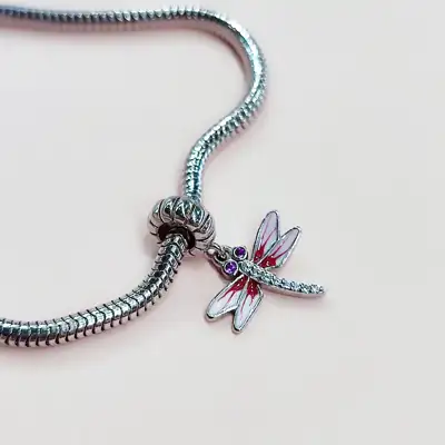 Срібний шарм підвіска Стрекоза — срібна прикраса