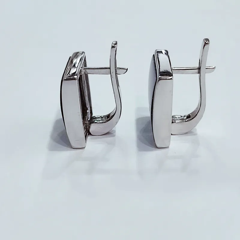 Срібні сережки з Авантюрином " Ніч каіра" — фото 3