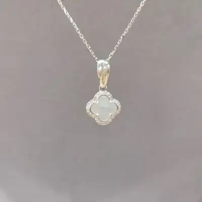 Комплект ланцюг з підвіскою Клевер — срібна прикраса