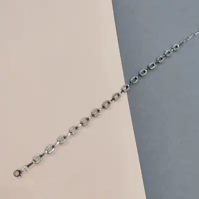 Срібний браслет із литих ланок — срібна прикраса