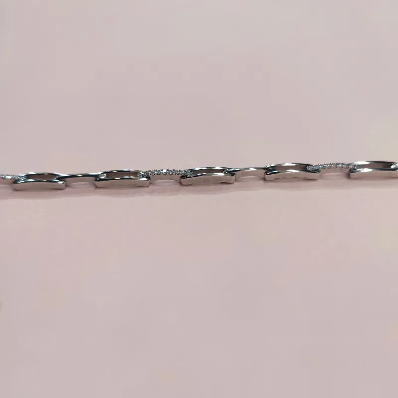 Срібний браслет із литих ланок — фото 3