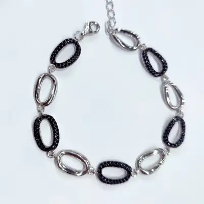 Срібний браслет з литих ланок — срібна прикраса