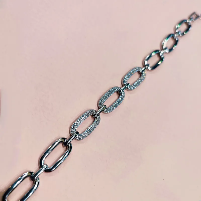 Срібний браслет з литих ланок — фото 2