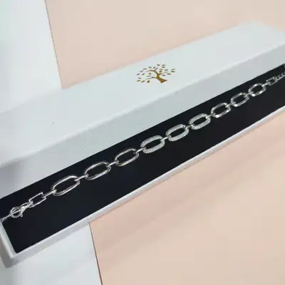 Срібний браслет з литих ланок — срібна прикраса