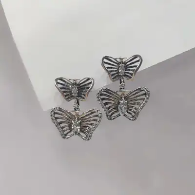 Сережки із срібла "Метелики" — срібна прикраса