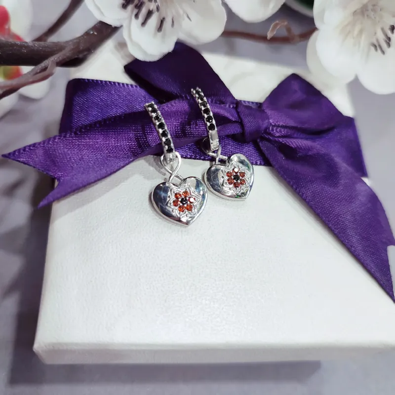 Сережки трансформери із срібла в етно стилі — фото 3