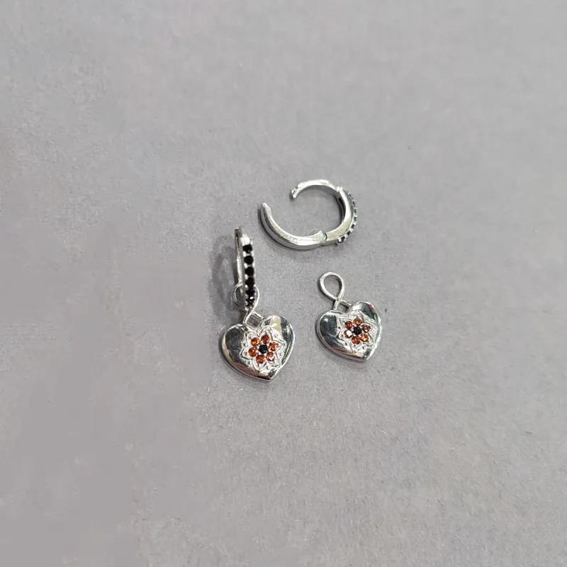 Сережки трансформери із срібла в етно стилі — фото 2