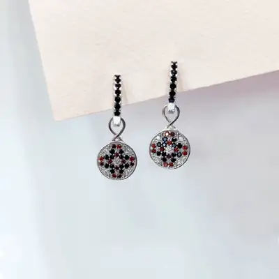 Сережки трансформери із срібла в етно стилі — срібна прикраса