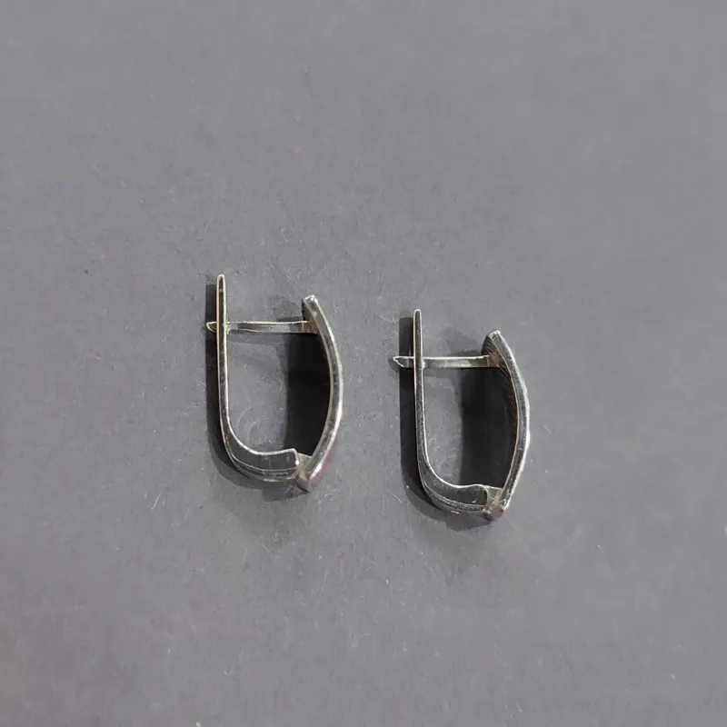 Сережки із срібла кольорова вишиванка — фото 3