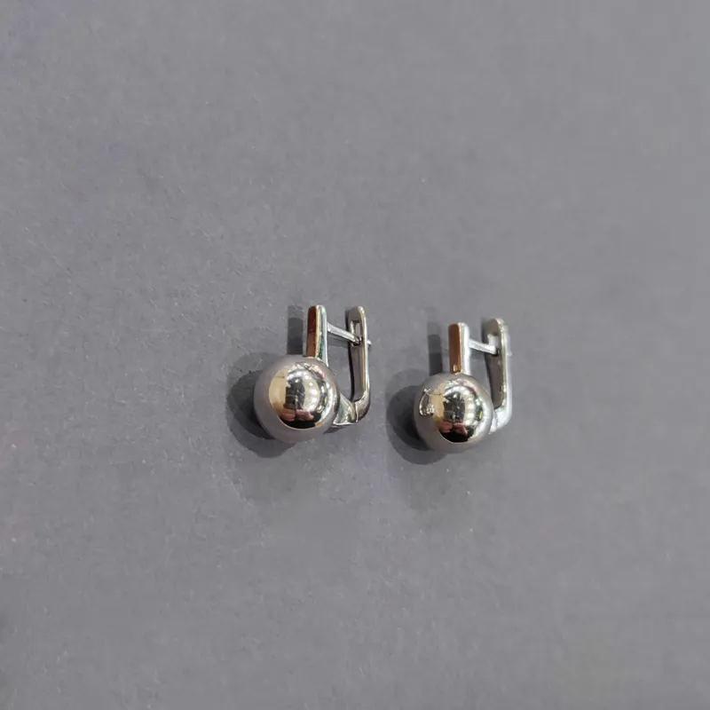 Сережки із срібла "Шаріки" — фото 3