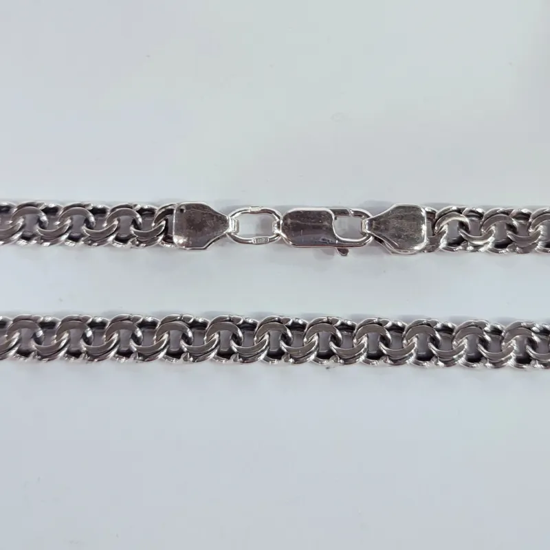 Ланцюг із срібла "Плоский бісмарк" — фото 3