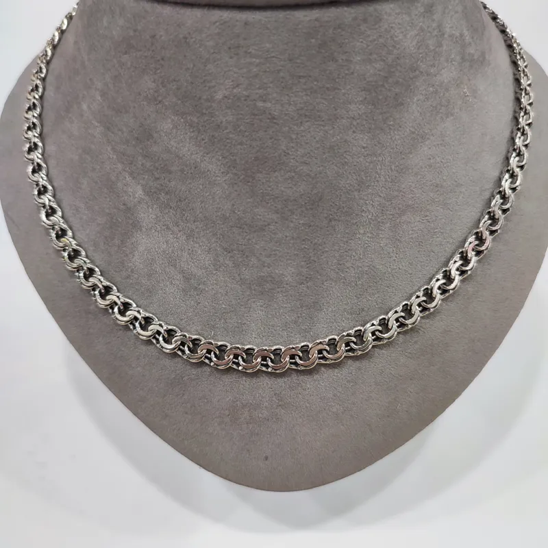 Ланцюг із срібла "Плоский бісмарк" — фото 2