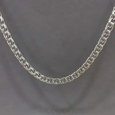 Ланцюг із срібла Плоский бісмарк — срібна прикраса