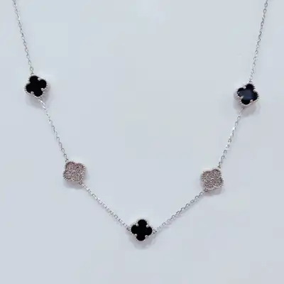 Кольє Конюшина у стилі Ван Кліф — срібна прикраса