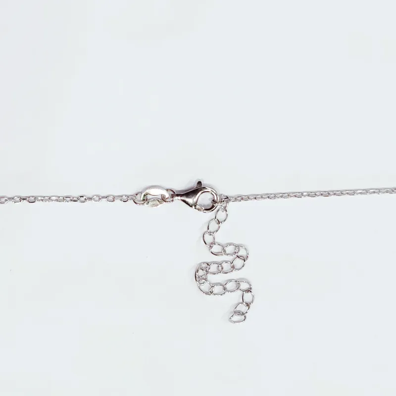 Срібне кольє з п’ятьма конюшинками-чотирилисниками у стилі Van Cleef. — фото 2