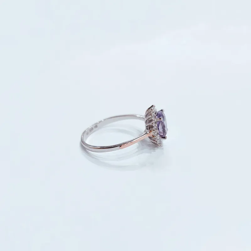 Каблучка з аметистом арт. 847 ам — фото 2