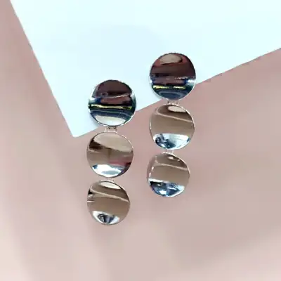 Сережки монетки — срібна прикраса