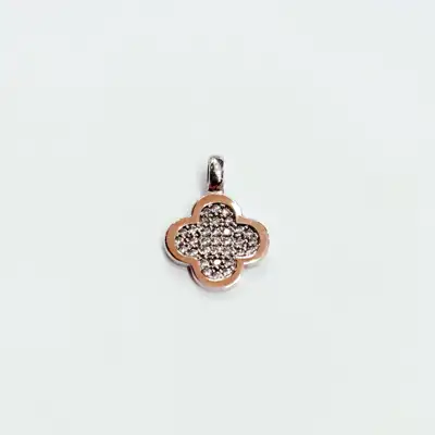 Кулон у вигляді чотирилисника  у стилі Van Cleef — срібна прикраса