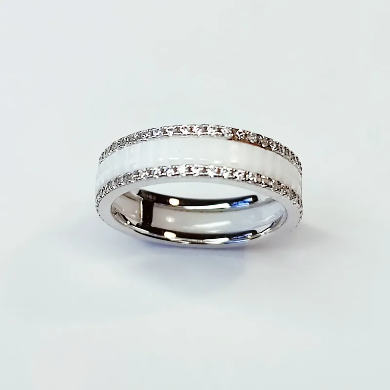 Каблучка CZ Ceramic, арт.К10011 — фото 2