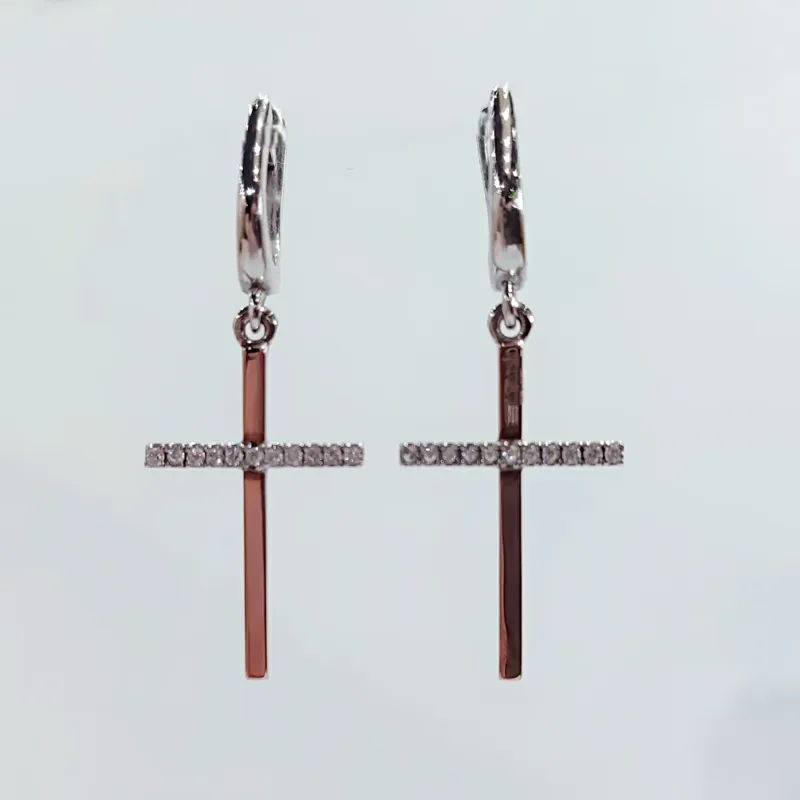 Сережки, хрестики, арт.1296 — фото 2