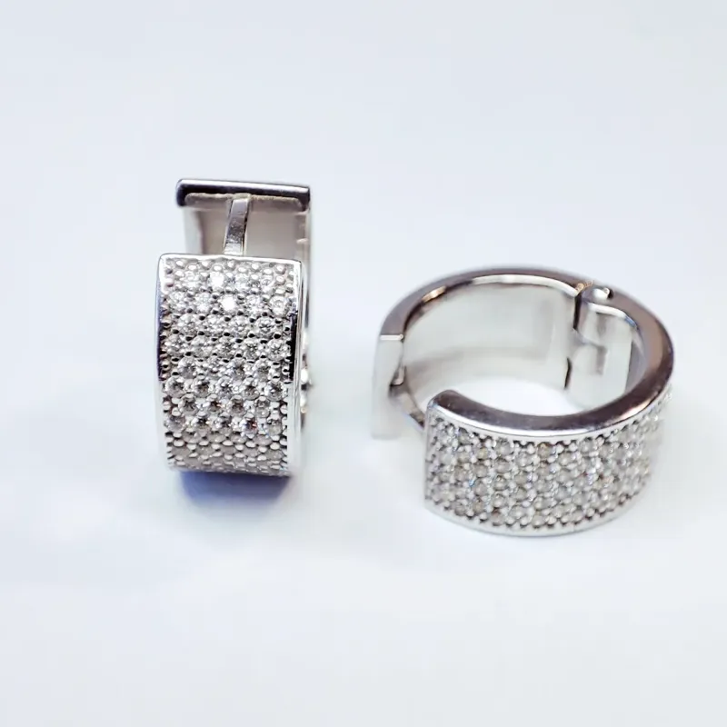 Сережки "Конго" з фіанітами, арт.1992 — фото 2